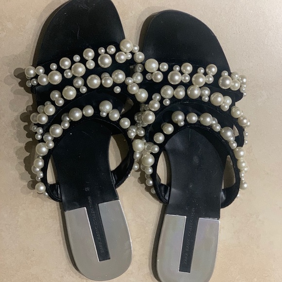 Zara Velvet Pearl Sandals - Picture 2 of 10